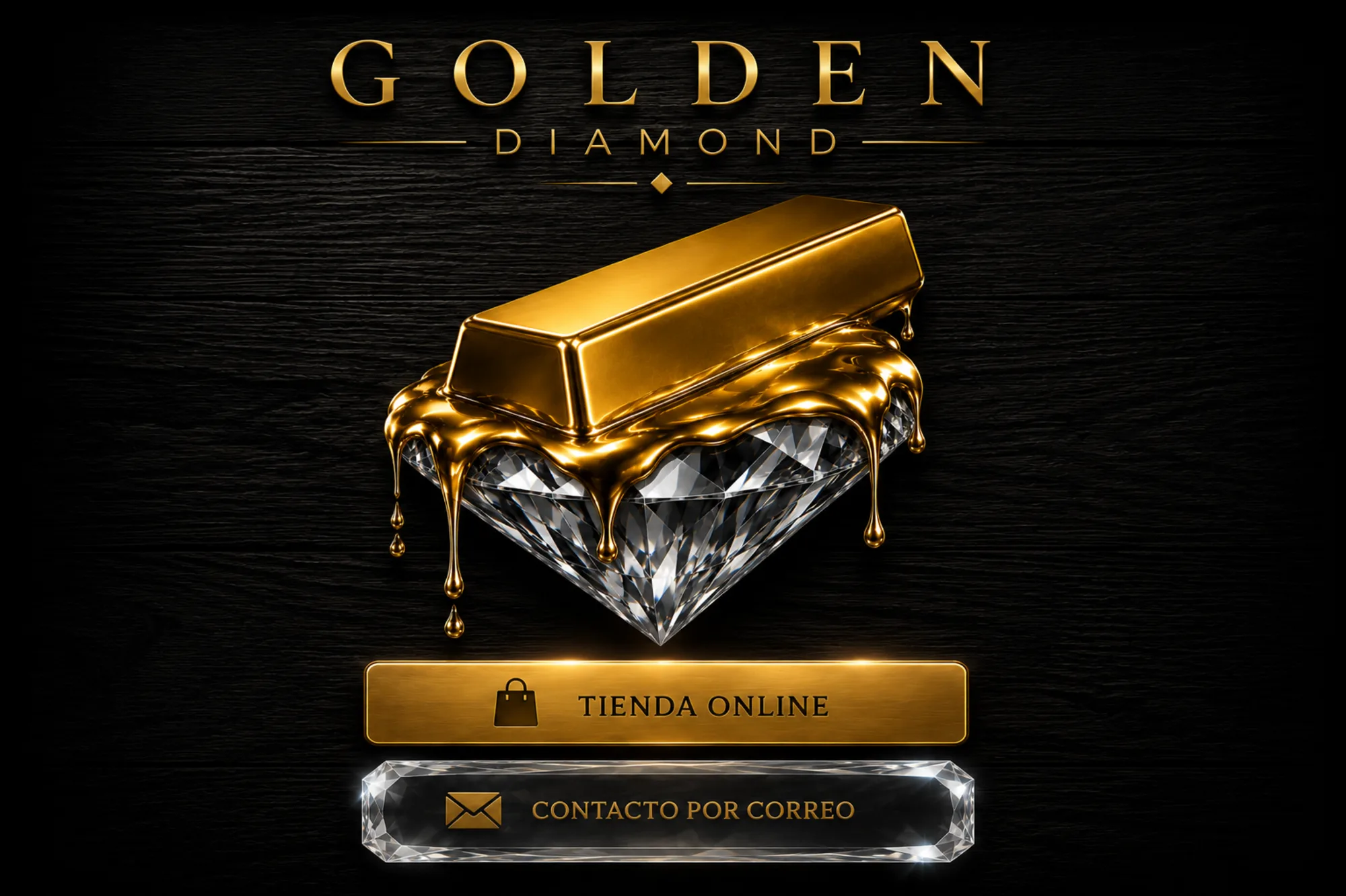 Golden Diamond: lingote de oro fundido sobre un diamante